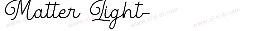 Matter Light字体转换